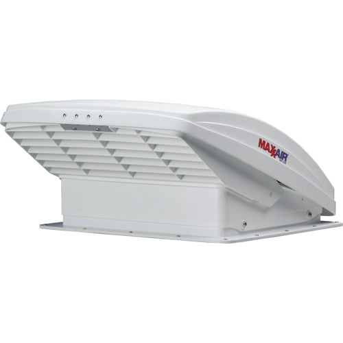 MAXX Fan 00-5100K 12 Volt White Fan with 12" Blade & Rain Shield - Manual Vent