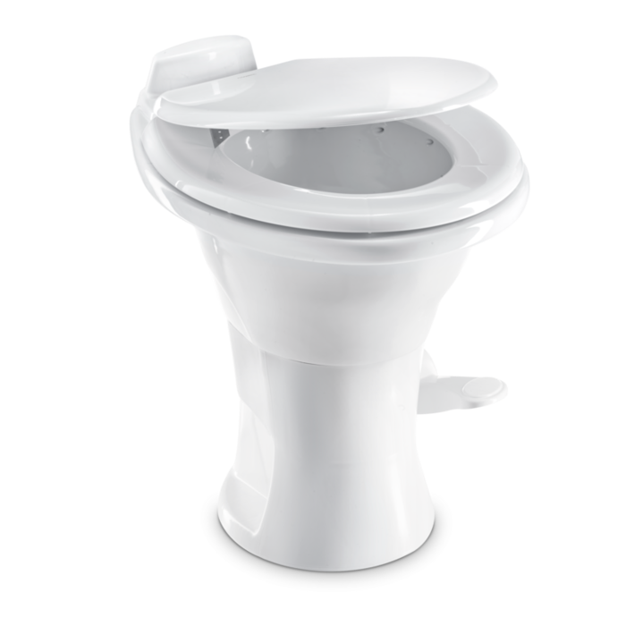 Dometic 302311671 Revolution 311 Low Profile Foot Flush RV Toilet White