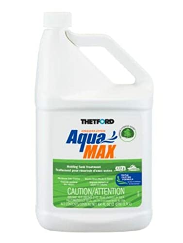 Thetford AquaMAX Summer Cypress Scent RV Holding Tank Treatment, Formaldehyde Free, Waste Digester, Septic Tank Safe, 5 Gallon Bottle (96754)