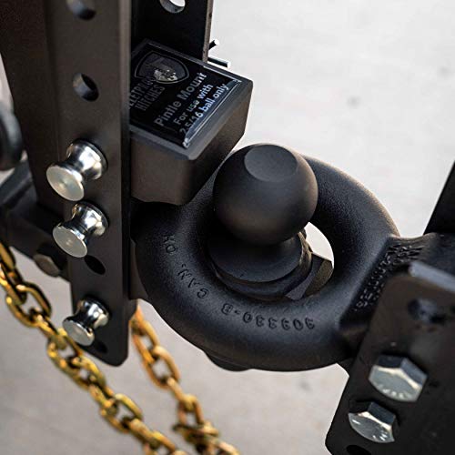 BulletProof Hitches Pintle Loop Lunette Ring Rated to 24,000lbs. for Towing Pintle Military Trailers, Demolition, Recovery (Solid Steel, Black Textured Powder Coat)