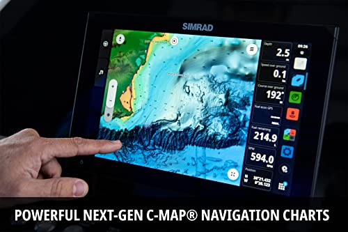 Simrad NSX 3007 - Chartplotter Fish Finder with HDI Transducer and C-MAP Discover X Charts, Black