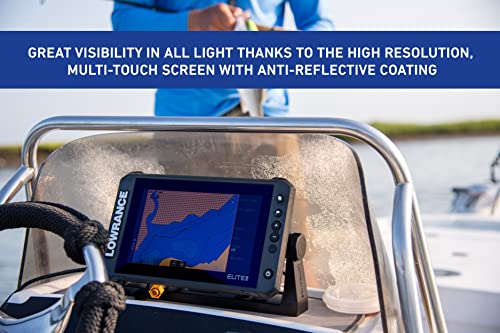 Lowrance Elite FS 9 Fish Finder with ActiveTarget Live Sonar, Preloaded C-MAP Contour+ Charts