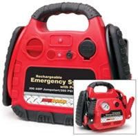 RoadPro Rechargeable Emergency Jumpstart System with 12 Volt Power Outlet & Air Compressor