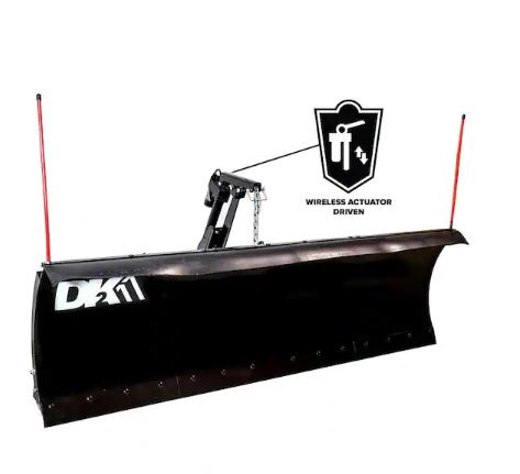 DK2 84 in. x 22 in. Heavy-Duty Universal Mount T-Frame Snow Plow Kit with Actuator and Wireless Remote