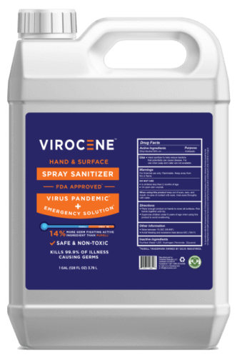 Virocene Hand and Surface Spray Sanitizer - Made in USA - FDA Approved